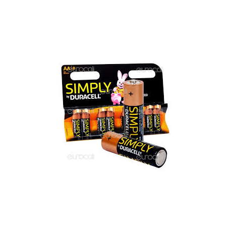 DURACELL SIMPLY ALCALINA STILO BL 8 PZ MN150